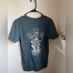 granola hiking girl graphic tee short sleeve hazy air guitar brewery beer tee S